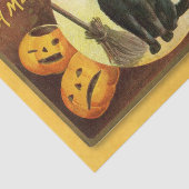 Papier Mousseline Chat noir brillant Joyeux Halloween (Détail)