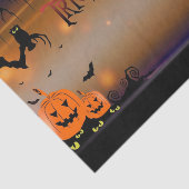 Papier Mousseline Chat noir Chat Citrouille d'Halloween grands yeux  (Détail)