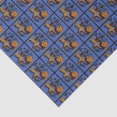 Papier Mousseline Chat noir Chat Tombstone Bats Halloween (Détail)