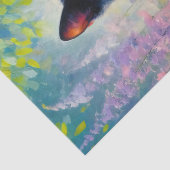 Papier Mousseline Chat noir Coloré Fleur sauvage Découpage (Détail)