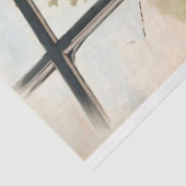 Papier Mousseline Chat noir dans une fenêtre Peinture Découpage (Détail)