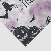 Papier Mousseline Chat noir de fête d'Halloween Diable Citrouille Ch (Détail)