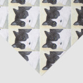 Papier Mousseline Chat noir et blanc (Détail)