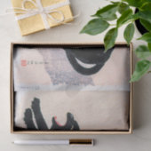 Papier Mousseline Chat noir Hissing Fine Art par Hiroaki Takahashi (Cadeau)