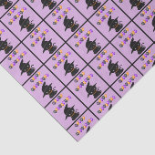 Papier Mousseline Chat noir Joyeux Ballons d'Halloween (Détail)