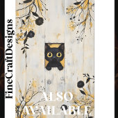 Papier Mousseline Chat noir mignon Kitten Cachet Peeking AQ7 Découpa