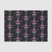 Papier Mousseline Chat noir mignon portant un Motif Casquette de sor (Recto)