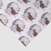 Papier Mousseline Chat noir par une Pleine lune magique (Détail)