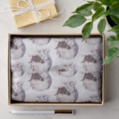 Papier Mousseline Chat noir par une Pleine lune magique (Cadeau)