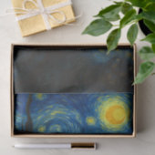 Papier Mousseline Chat noir Starry Nuit Van Gogh Chat Selfie (Cadeau)