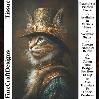 Papier Mousseline Chat opulent steampunk victorien CS3 découpage