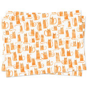 Papier Mousseline Chat orange