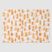 Papier Mousseline Chat orange (Recto)