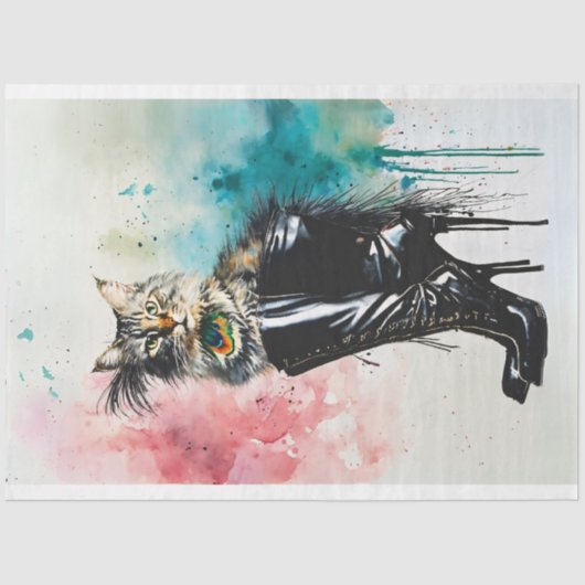 Papier Mousseline Chat persan dans la page de découpage de démarrage (Recto)