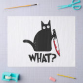 Papier Mousseline Chat Qu'est-ce que_ Drôle Chat Noir (Artisanat)