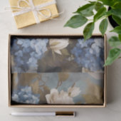 Papier Mousseline Chat Ragdoll Avec Fleurs Bleues D'Hydrangée (Cadeau)