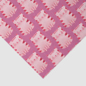 Papier Mousseline Chat rose mignon Joyeux anniversaire (Détail)