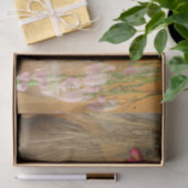 Papier Mousseline Chat Siamois Posé Avec Fleurs Découpage (Cadeau)