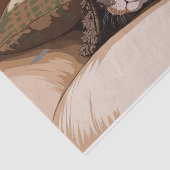 Papier Mousseline chat sous papier de tissu (Détail)