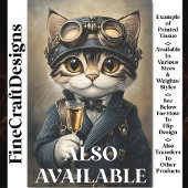 Papier Mousseline Chat Steampunk Avec Champagne AG8O Découpage