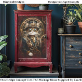 Papier Mousseline Chat Steampunk En Forme Uniforme G4R Découpage