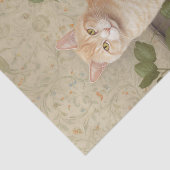 Papier Mousseline Chat Tabby Orange Décor (Détail)