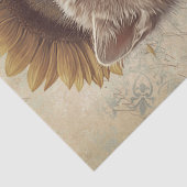 Papier Mousseline Chat Tournesol Cute Kitten (Détail)