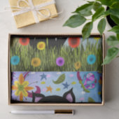 Papier Mousseline Chat Tuxedo Noir Et Blanc Dans Un Jardin (Cadeau)