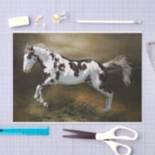 Papier Mousseline Châtaigner cadre Tovero Paint Horse (Artisanat)