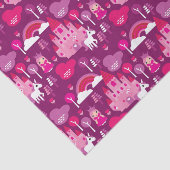 Papier Mousseline château de princesse et arc-en-ciel de licorne (Détail)