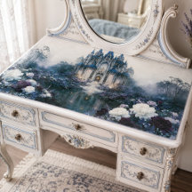 Château Découpage Bleu Brumeux