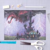 Papier Mousseline Château Dragon (Artisanat)