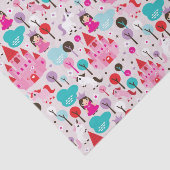 Papier Mousseline château et licorne de princesse d'enfants (Détail)