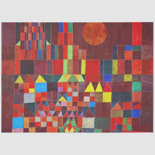 Papier Mousseline Château et Soleil, Paul Klee (Recto)