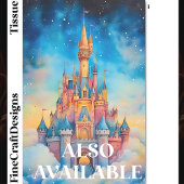 Papier Mousseline Château Imaginaire Aquarelle En Nuages CJ9 Découpa