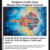 Papier Mousseline Château Imaginaire Aquarelle En Nuages CJ9 Découpa