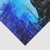 Papier Mousseline Château impressionnant pendant la nuit avec la (Détail)