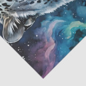 Papier Mousseline Chateau Léopard de neige Lune, Aurora borealis (Détail)