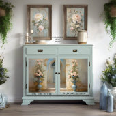 Papier Mousseline Château Rose Cour Florale Rose Bleu