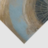 Papier Mousseline Château Rose Cour Florale Rose Bleu (Détail)