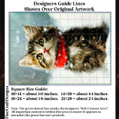 Papier Mousseline Chaton neigeux, Écharpe rouge de Noël EG2L Découpa