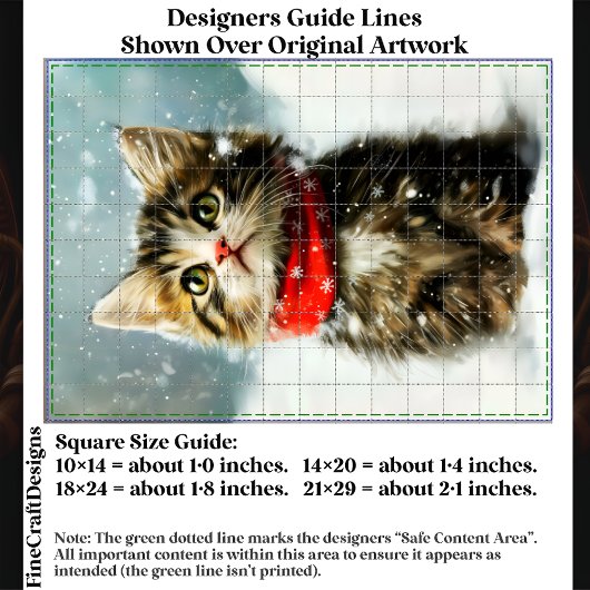 Papier Mousseline Chaton neigeux, Écharpe rouge de Noël EG2L Découpa