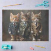 Papier Mousseline Chatons en costumes sur scène Découpage (Artisanat)