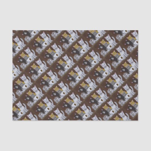 Papier Mousseline Chatons Joueurs (Recto)