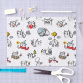 Papier Mousseline Chats amusants, lait et magie. (Artisanat)