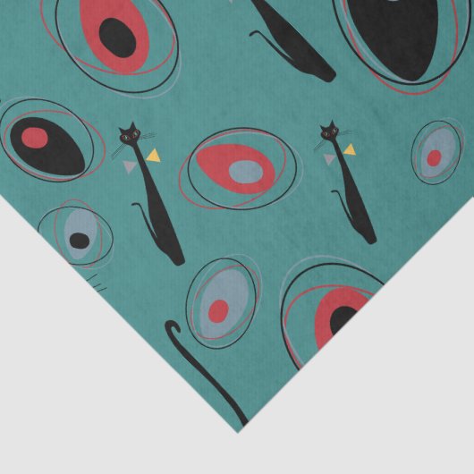 Papier Mousseline | Chats atomiques modernes du mi (Détail)