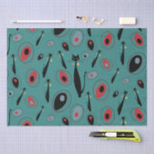 Papier Mousseline | Chats atomiques modernes du mi (Artisanat)