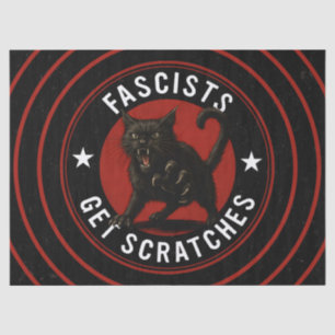 Papier Mousseline Chats Contre les Fascistes