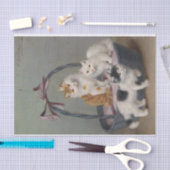 Papier Mousseline Chats dans un panier par Sophie Sperlich (Artisanat)