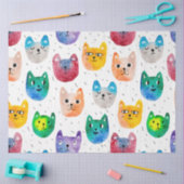 Papier Mousseline Chats d'aquarelle et amis (Artisanat)